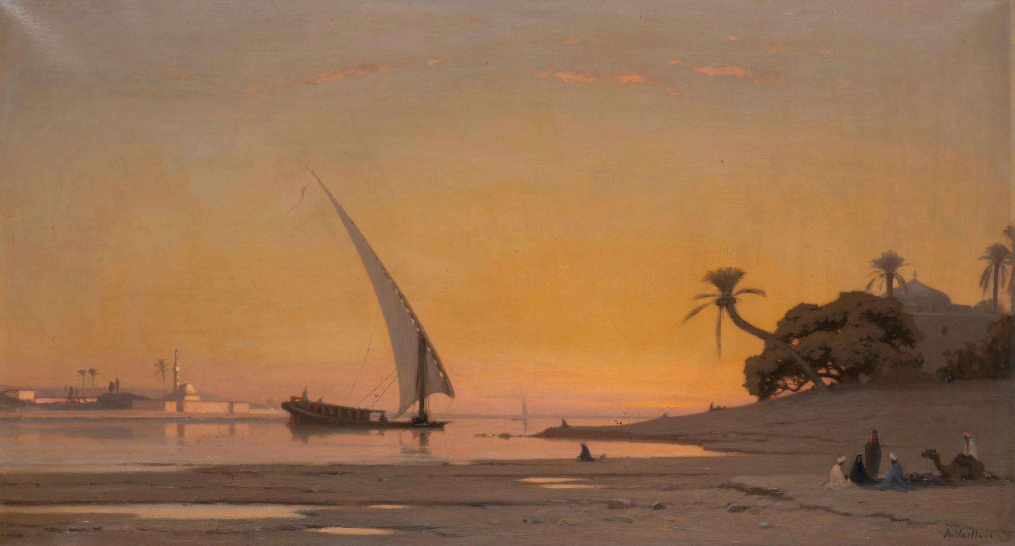 Auguste Veillon - Felouque Sur Le Nil