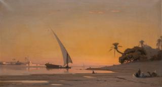 Auguste Veillon - Felouque Sur Le Nil