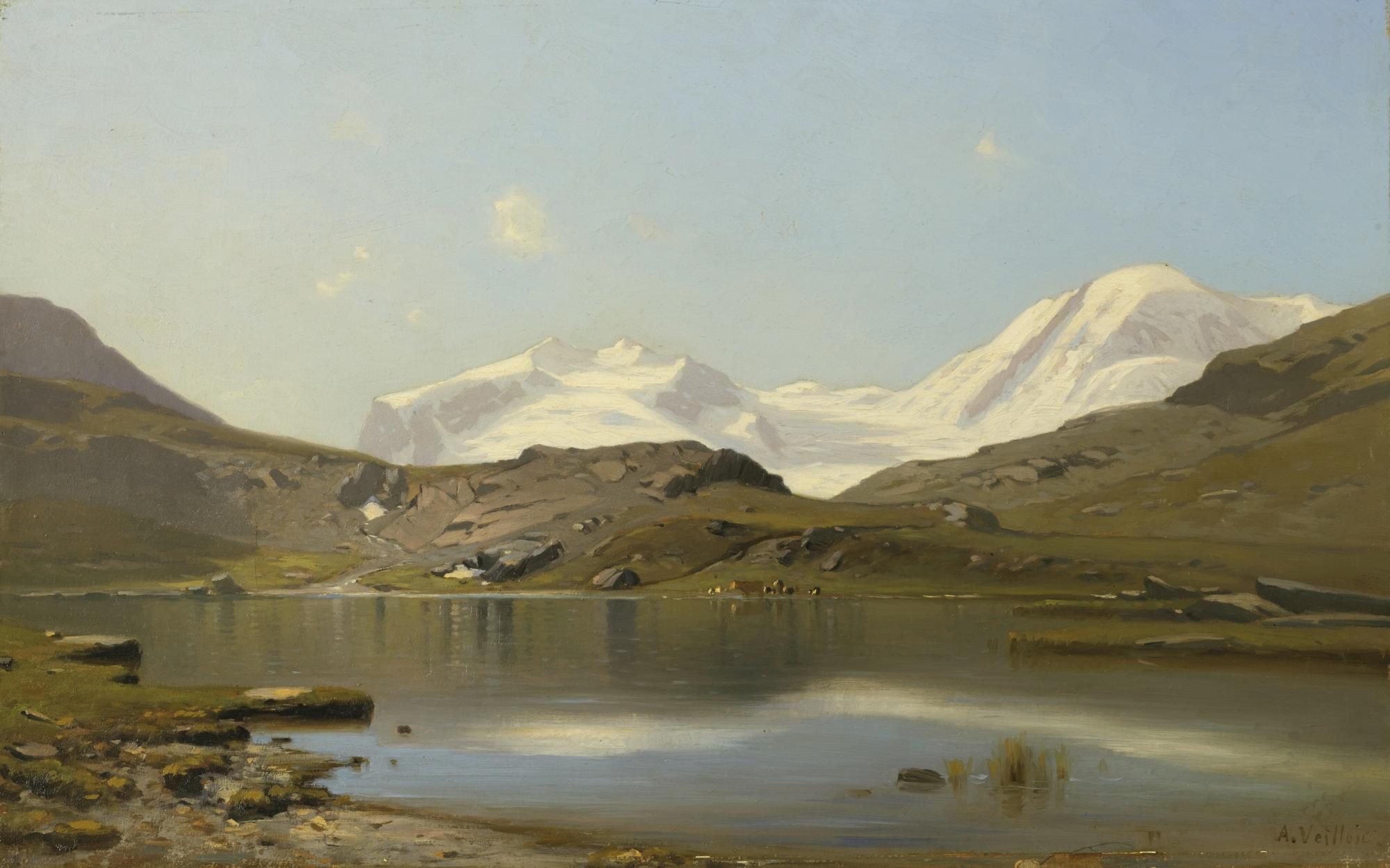 Auguste Veillon - Paysage De Montagne