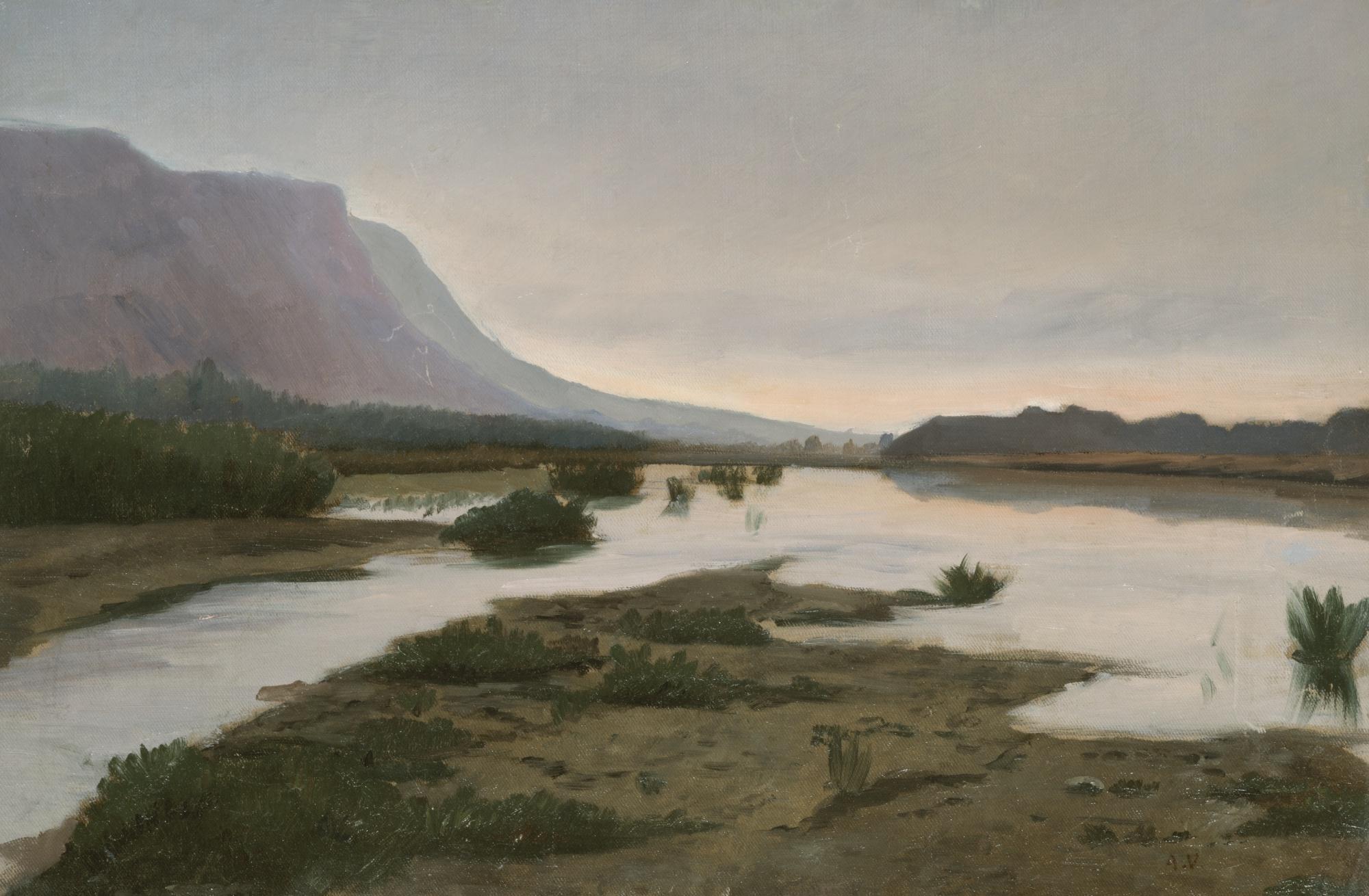 Auguste Veillon - Paysage Fluvial