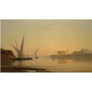 Auguste Veillon - Swissthe Temple Of Philae, Aswan