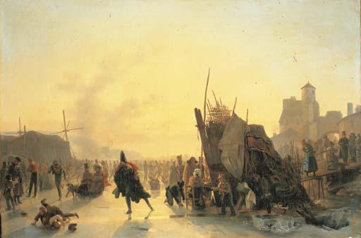 Auguste-Xavier Leprince - Les Patineurs