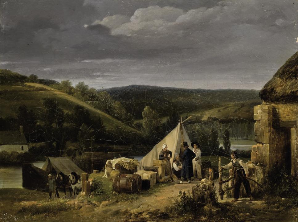 Auguste Xavier Leprince - Scène De Vie En Milieu Rural