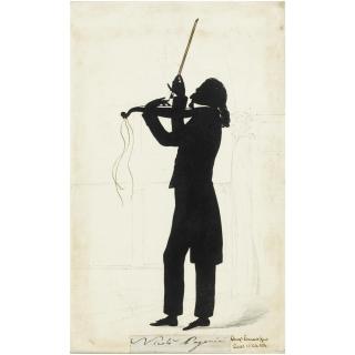Augustin Amant Constant Fidele Edouart - Portrait Of Nicholas Paganini (1784-1840)