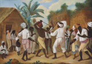 Augustin Brunias - A Cudgelling Match Between English And French Negroes In The Island Of Dominica