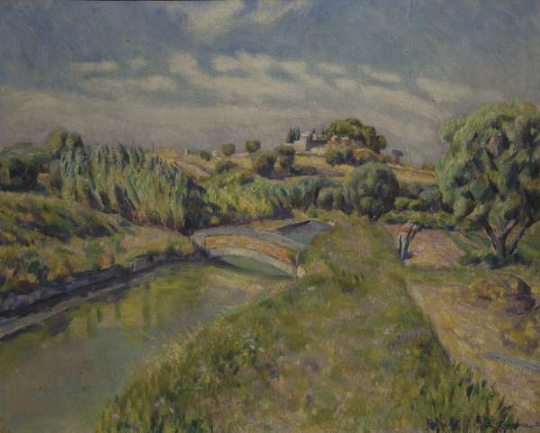 Augustin Carrera - Paysage dans le midi de la France