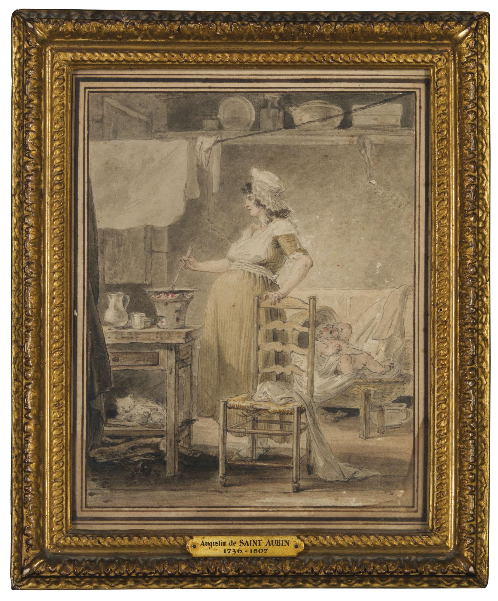 Augustin De Saint-Aubin - La sollicitude maternelle