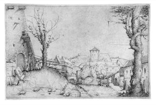 Augustin Hirschvogel - Ein Burghof.