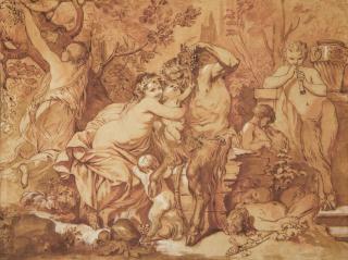 Augustin Pajou - La Famille du satyre ou L\'Enfance de Bacchus