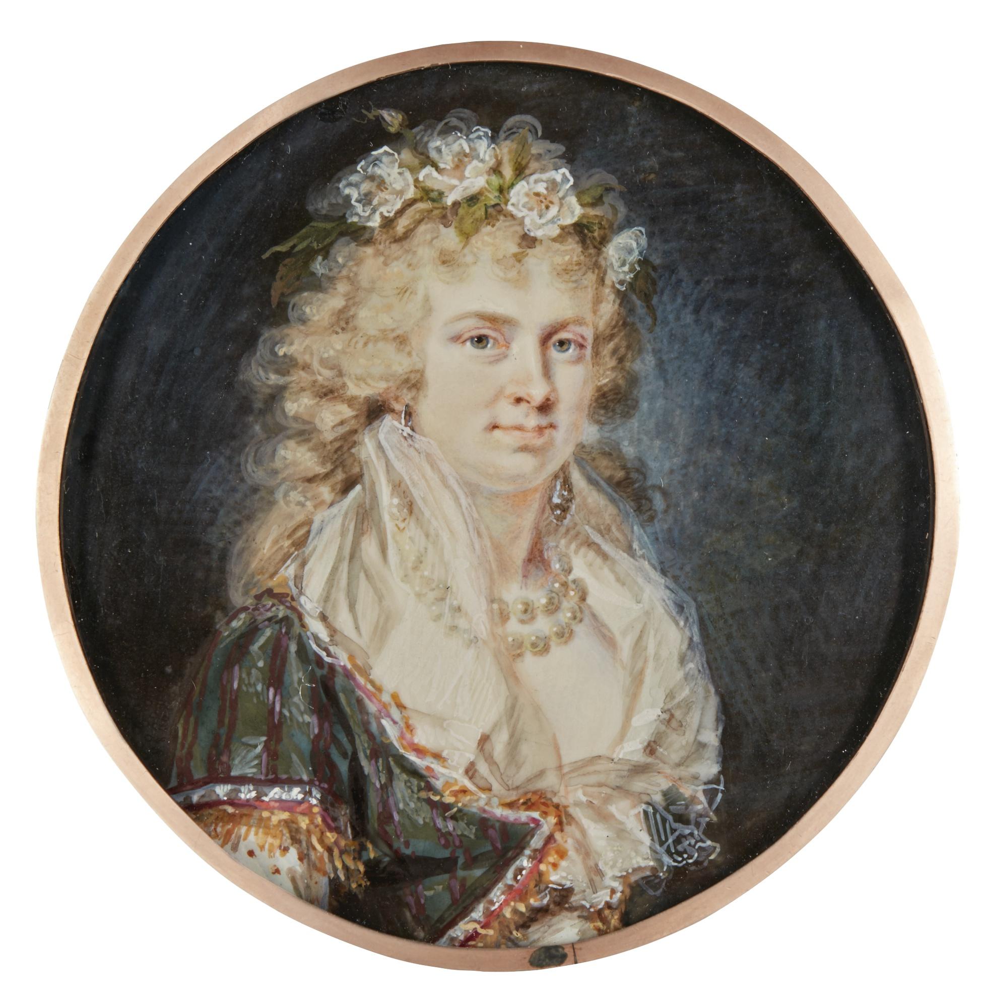 Augustin Ritt - Portrait Of A Lady, Circa 1790