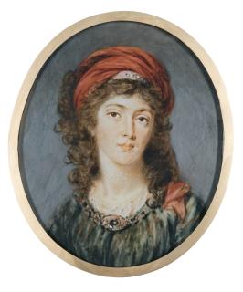 Augustin Ritt - Portrait Of A Lady, Traditionally Identified As Charlotte Juliane Ritt, Née Guise, The Artist\'S Wife, Circa 1798