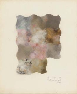 Augusto Giacometti - Abstraktion In Rosa, Grau Und Gold Mit Elf Feldern