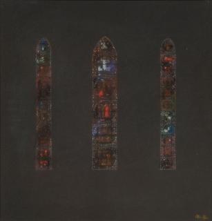 Augusto Giacometti - Studie zu Fenster in der Wasserkirche Zürich. 1940.