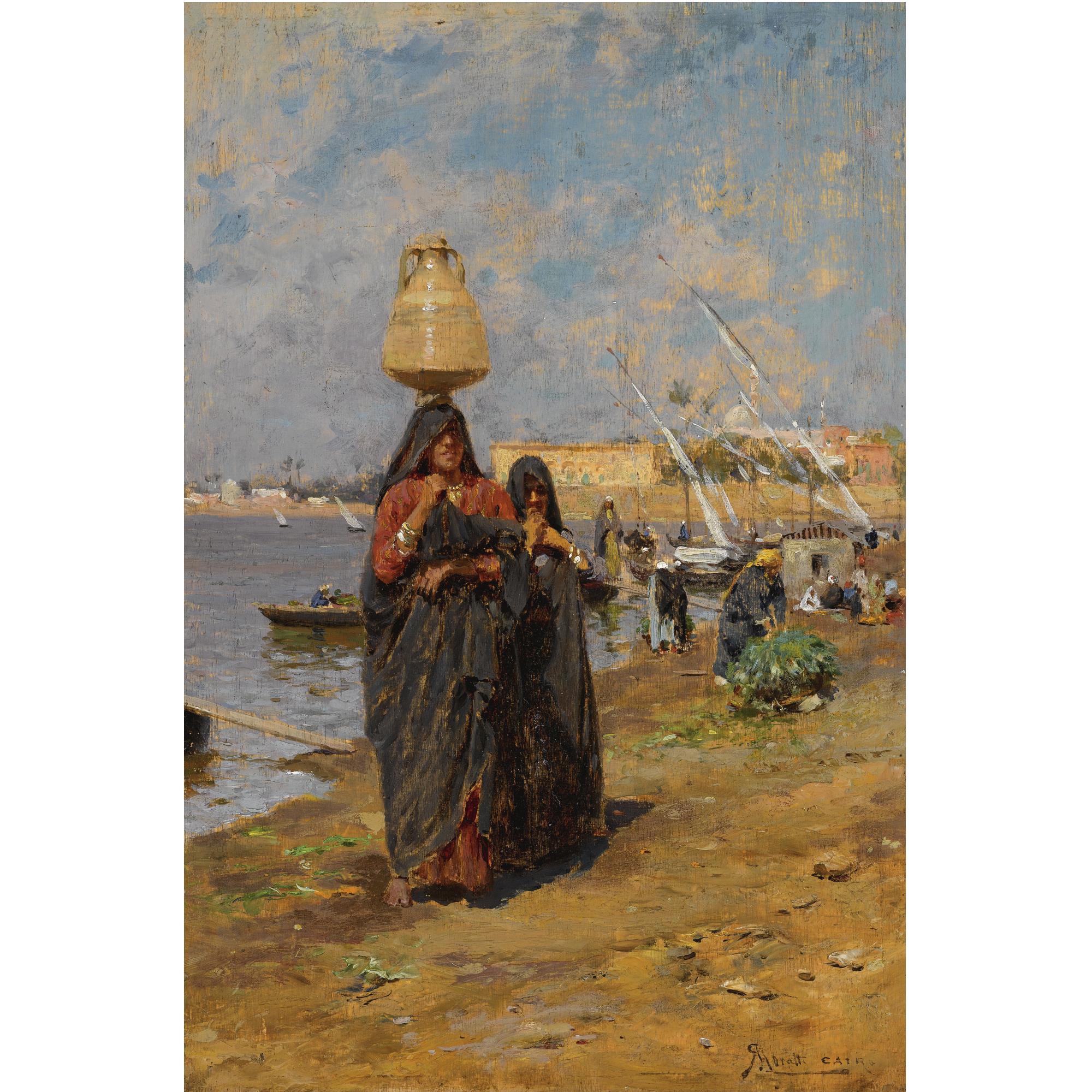 Augusto Lovatti - Italian Women By The Nile