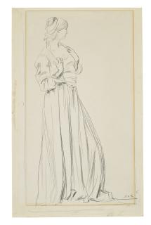 Augustus Edwin John, O.M., R.A. - A woman in a long dress