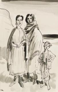 Augustus Edwin John, O.M., R.A. - Family group, Galway