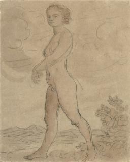 Augustus Edwin John, O.M., R.A. - Female nude striding