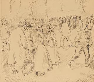 Augustus Edwin John O.M., R.A. - Meeting in the Park