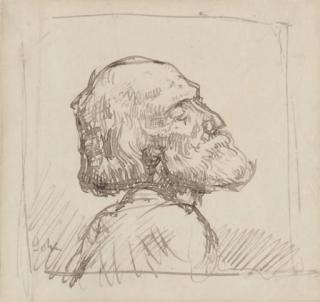 Augustus Edwin John, O.M., R.A. - Portrait Of A Bearded Man