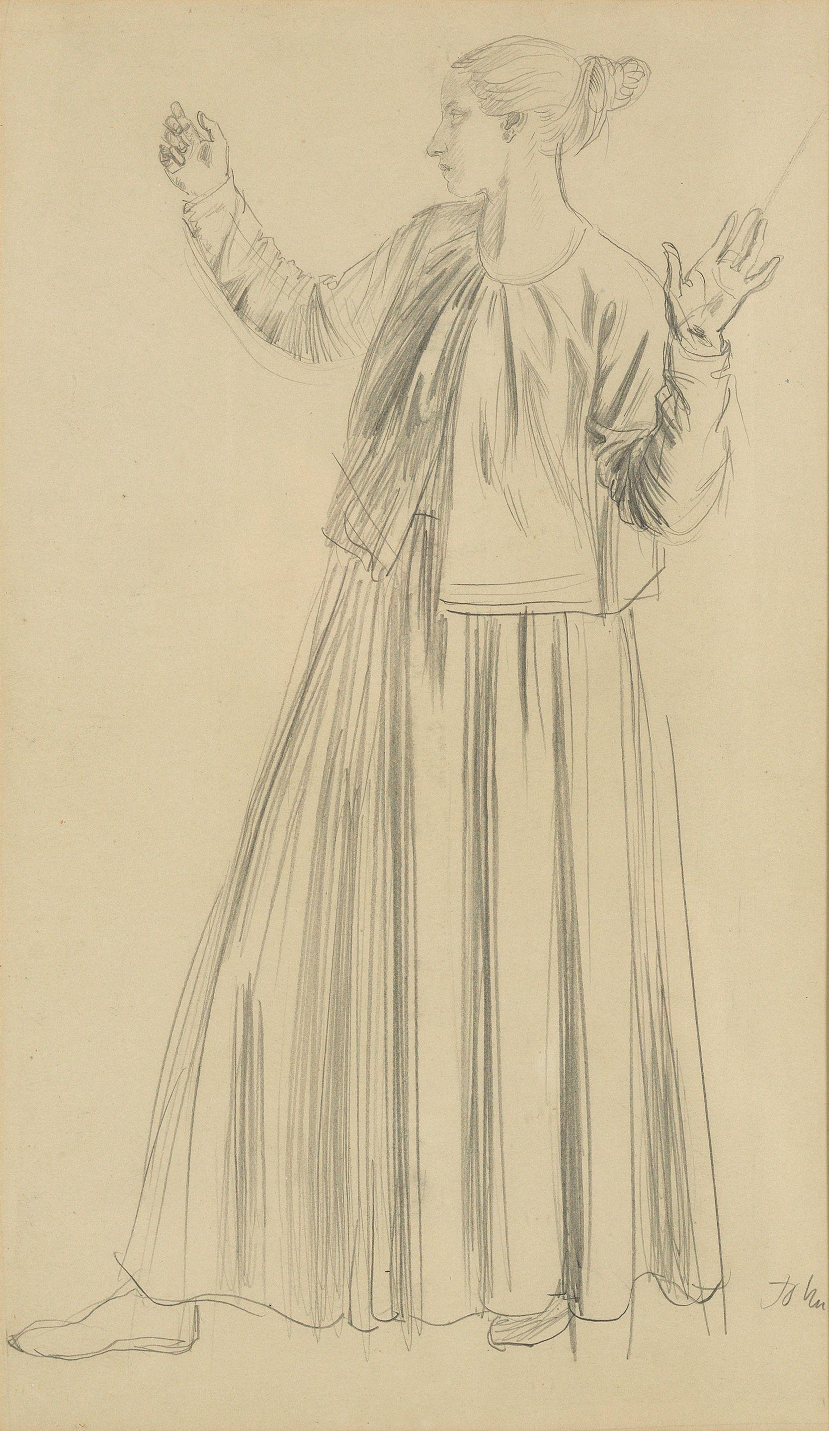 Augustus Edwin John O.M., R.A. - Portrait Of A Lady