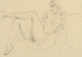 Augustus Edwin John, O.M., R.A. - Reclining nude