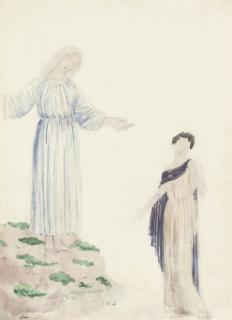 Augustus Edwin John, O.M., R.A. - Study For \'Le Pays Des Cavernes Miraculeuses\'