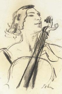 Augustus Edwin John, O.M., R.A. - Study for \'Portrait of Madame Suggia\'