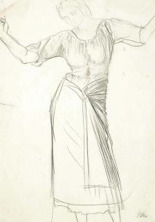 Augustus Edwin John, R.A., P.R.P., R.Cam.A., N.E.A - Dorelia in pose