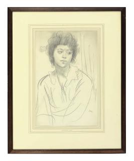 Augustus Edwin John - Portrait study of a young woman