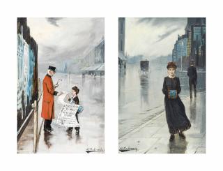 Augustus Edwin Mulready - Chelsea; and After Train - London