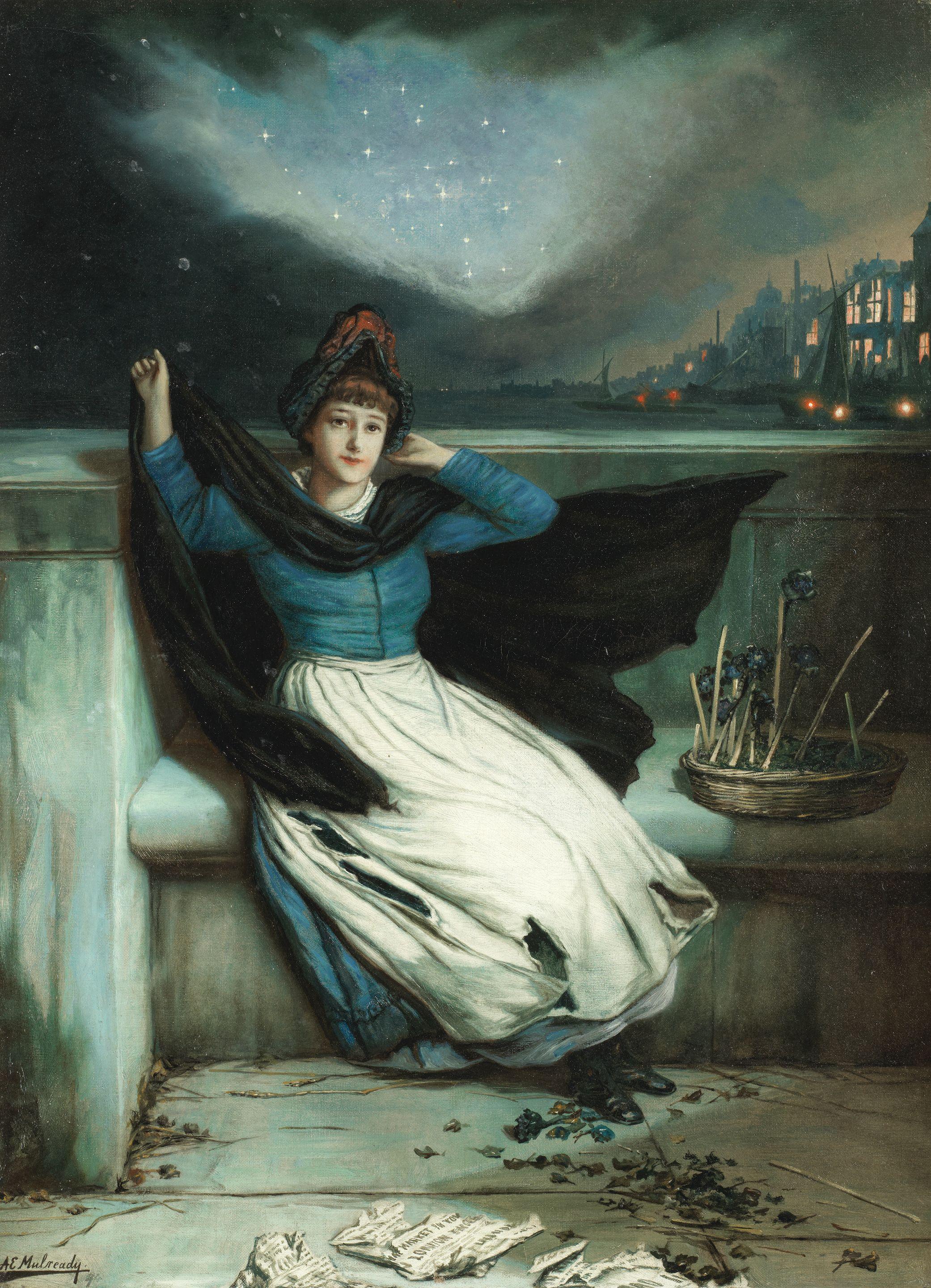 Augustus Edwin Mulready - \'The Close Of The Day - Selling Out\'