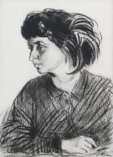 Augustus John O.M., R.A. - Dorelia in a Feathered Toque
