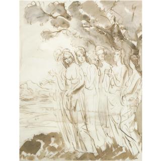 Augustus John, O.M., R.A. - Group Of Three Figures