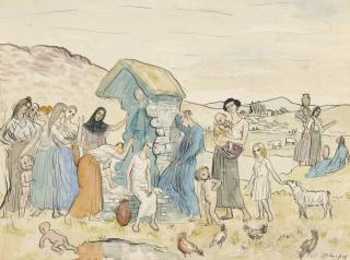 Augustus John, O.M., R.A. - Sketch For \'Decoration, The Women At The Well\'