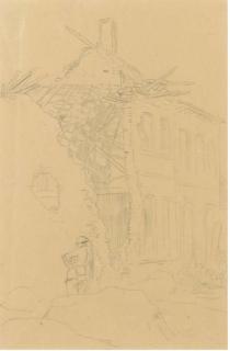 Augustus John, O.M., R.A. - Soldier Beside A Bombed House
