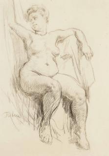 Augustus John, O.M., R.A. - Study of a female nude