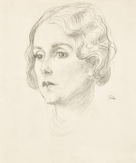 Augustus John, R.A. - Head Of A Young Woman