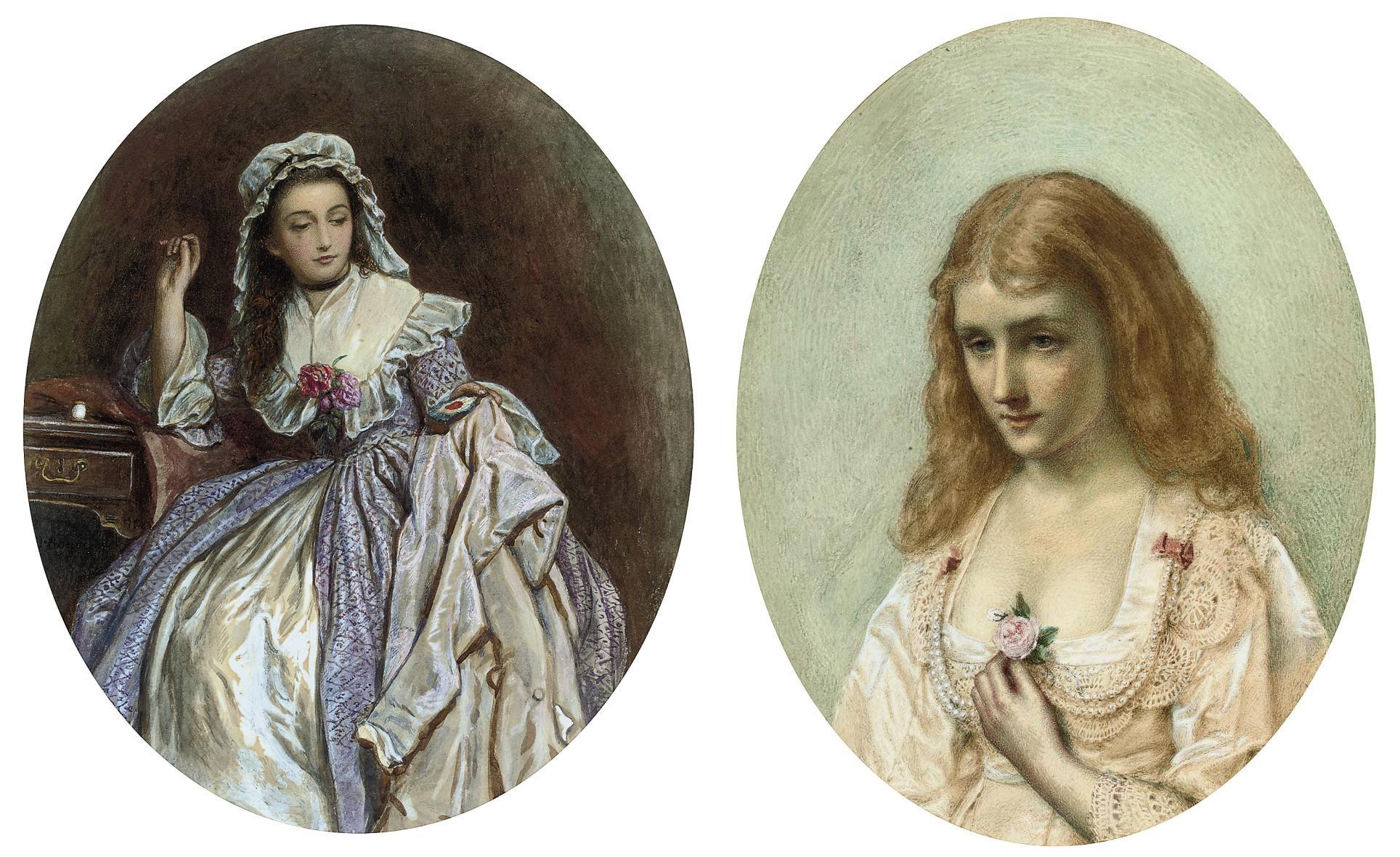 Augustus Jules Bouvier, N.W.S. - Portrait of a girl