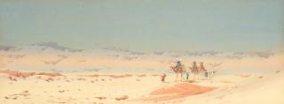 Augustus Osborne Lamplough, A.R.A., R.W.S - Bedouin Caravan; On The Bank Of The Nile