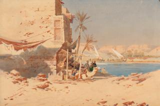 Augustus Osborne Lamplough, A.R.A., R.W.S - On the Nile