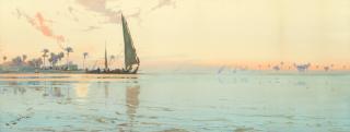 Augustus Osborne Lamplough, A.R.A., R.W.S - On The Nile