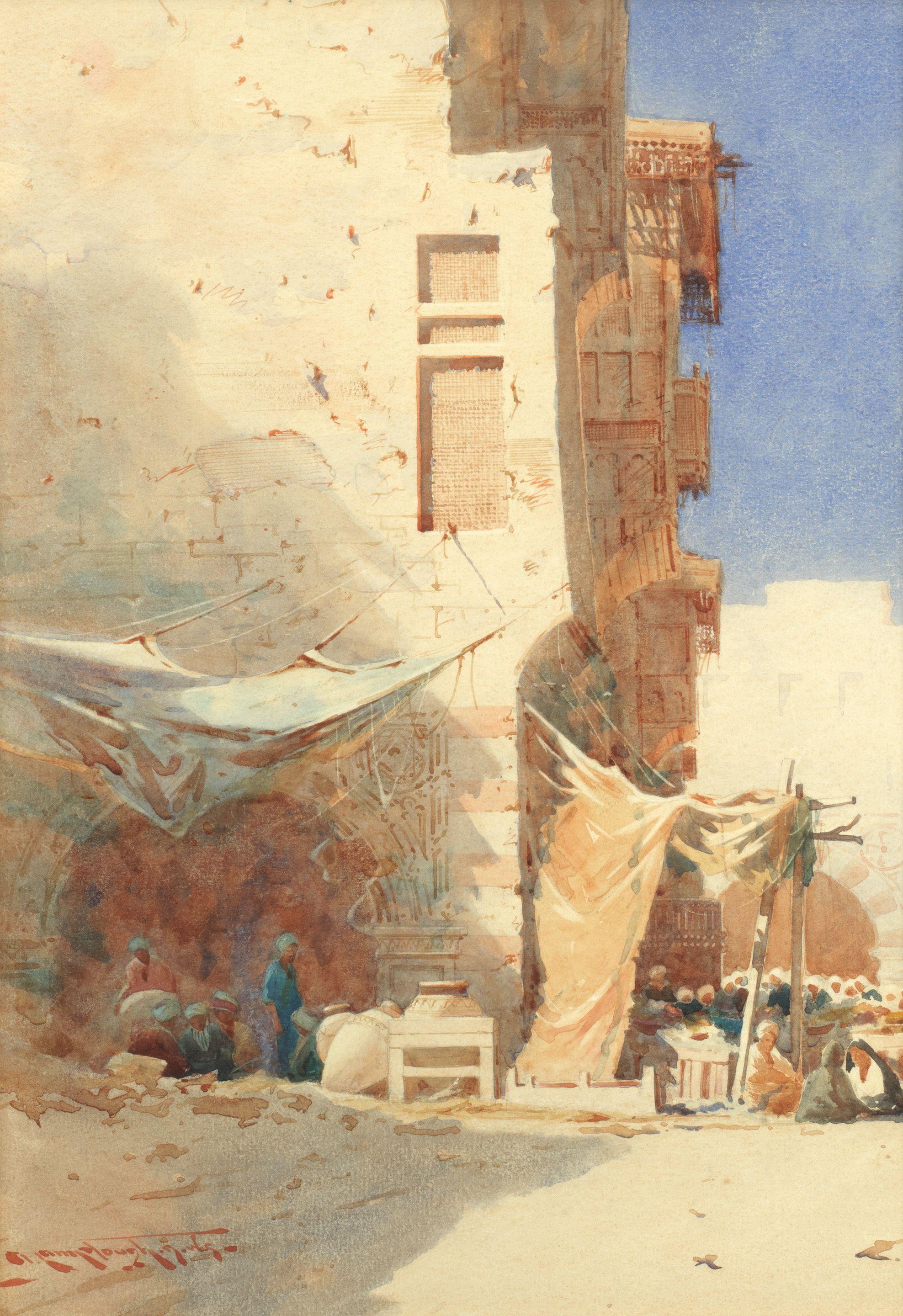 Augustus Osborne Lamplough, A.R.A., R.W.S - Street Scene