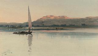 Augustus Osborne Lamplough - Feluccas on the Nile