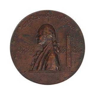 Augustus Saint-Gaudens - George Washington Inauguration Centennial Medal 4 1/2 in. diameter