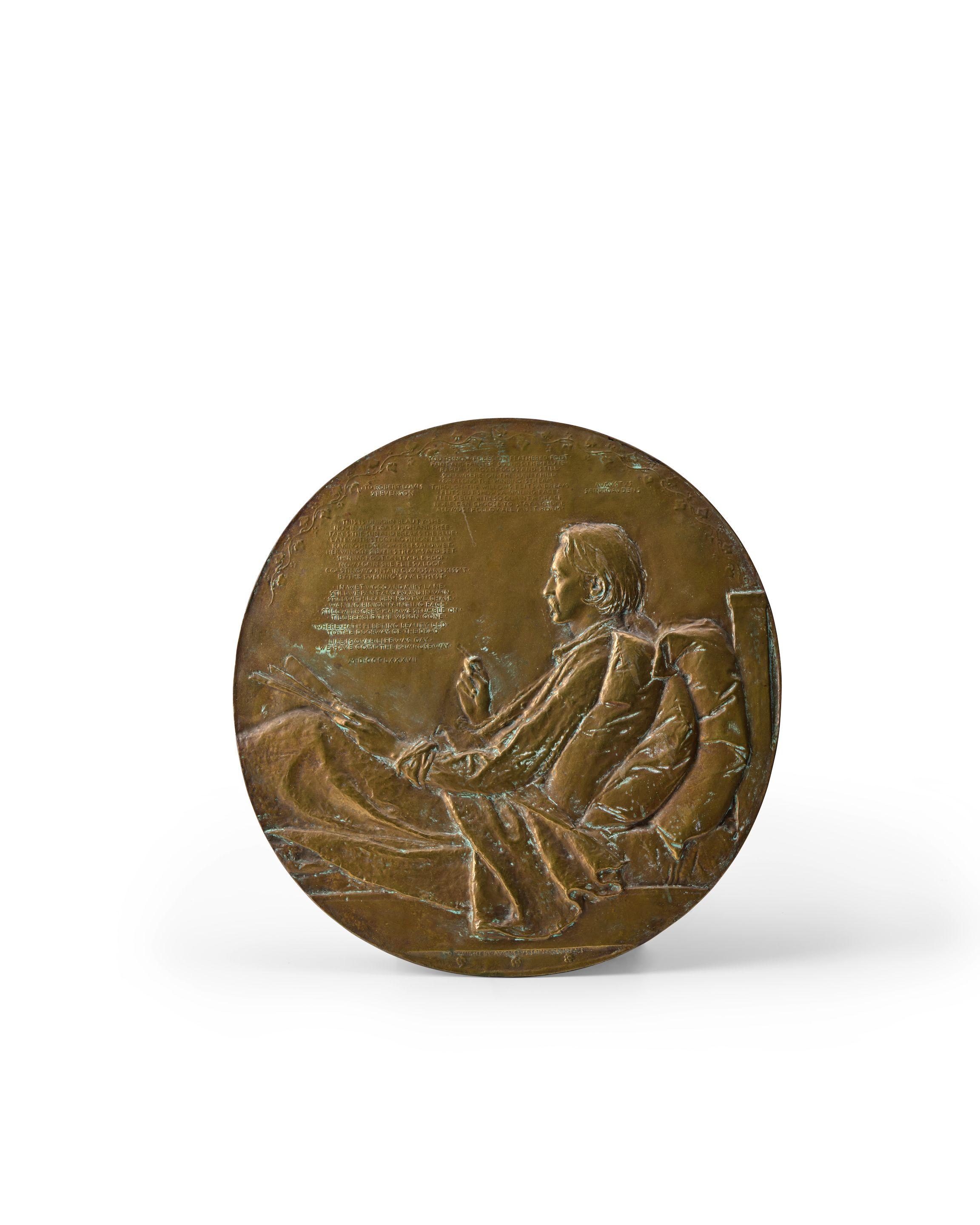 Augustus Saint-Gaudens - Robert Louis Stevenson 17 3/4 in. (45.1 cm.) high