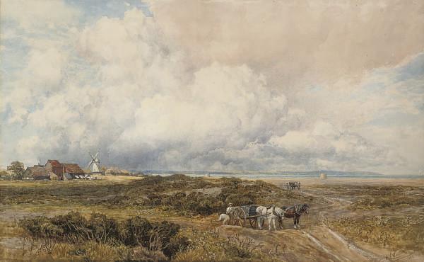 Augustus Walford Weedon, R.I., R.B.A. - Storm clouds over Pevensey