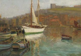 Augustus William Enness - Whitby harbour