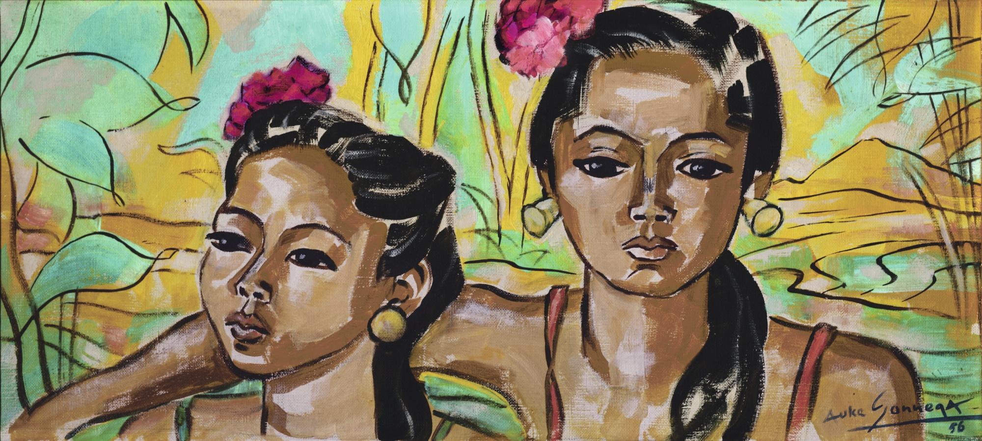 Auke Cornelis Sonnega - Dua Gadis (Two Girls) 