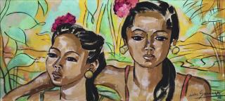 Auke Cornelis Sonnega - Dua Gadis (Two Girls) 