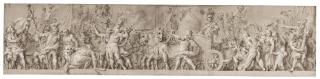 Aureliano Milani - An Elaborate Frieze Showing The Triumph Of A Roman General